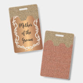 新郎の母ヘンナイトバッジラニヤード バッジ (正面＆裏面)