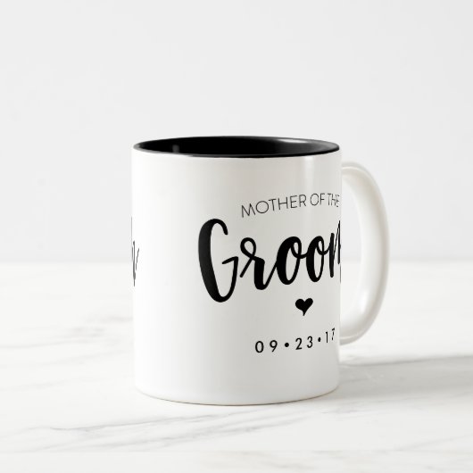 新郎の母マグのパーソナライズ ツートーンマグカップ (正面右)