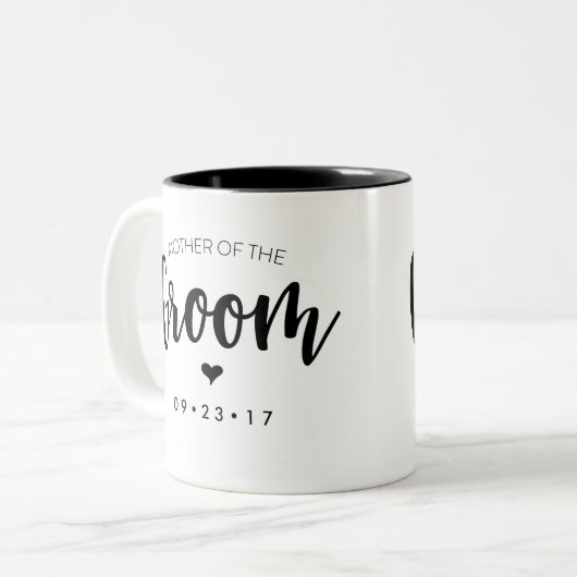 新郎の母マグのパーソナライズ ツートーンマグカップ (正面左)