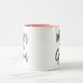 新郎の母 |スクリプトスタイルのカスタム結婚 ツートーンマグカップ (中央)