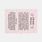 新郎の毛布の記念結婚品の母 フリースブランケット (正面(横))