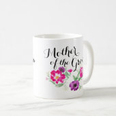 新郎の水彩画の母によってはマグが開花します コーヒーマグカップ (正面右)
