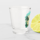 新郎の熱帯島の父ティール（緑がかった色）ID581 ショットグラス (左)