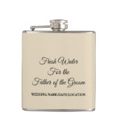 新郎の父のためのカスタマイズ可能な水 フラスク (正面)