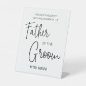 新郎の父のメモリアルシートリザーブド結婚ズ 台座サイン (正面)