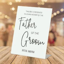 新郎の父のメモリアルシートリザーブド結婚ズ 台座サイン