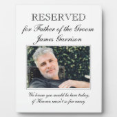 新郎の父の予約サイン結婚メモリアル フォトプラーク (正面)