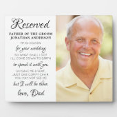 新郎の父の写真天国結婚記念 フォトプラーク (正面)