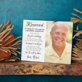 新郎の父の写真天国結婚記念 フォトプラーク (側面)