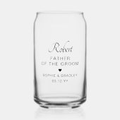 新郎の父カスタムパーソナライズされた結婚は ガラス缶 (正面)