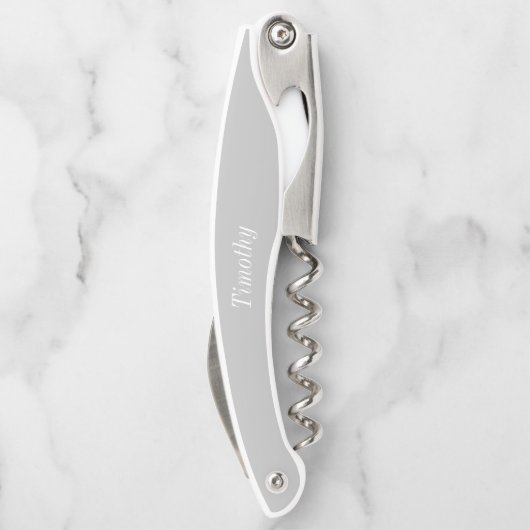 新郎の父グレーの様式化されたスクリプト ソムリエナイフ (裏面)