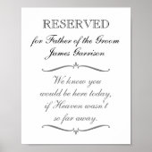 新郎の父メモリアル予約 ウェディング ポスター (正面)