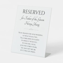 新郎の父結婚天国中 台座サイン