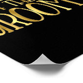 新郎の父親の結婚式パーティー新婦パパ ポスター (角)