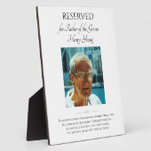 新郎の父親救写真A席の結婚記念碑 フォトプラーク (側面)