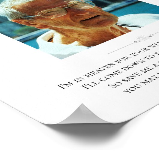 新郎の父親救写真A席の結婚記念碑 ポスター (角)