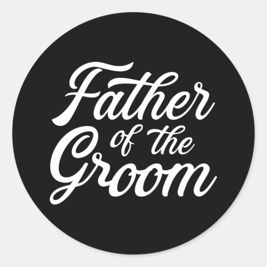 新郎の父 ギフト ウェディング バッカーパーティー ラウンドシール (正面)