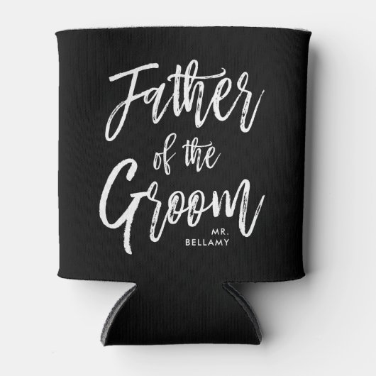 新郎の父 |スクリプトスタイルカスタム結婚式 缶クーラー (正面)