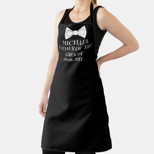新郎の父 バチェラーパーティー 黒い結婚式 エプロン (インサイチュ)