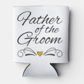 新郎の父 – 金ゴールドのハート 缶クーラー (正面)