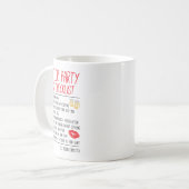 新郎の独身パーティーチェックリスト 面白い コーヒーマグカップ (正面左)