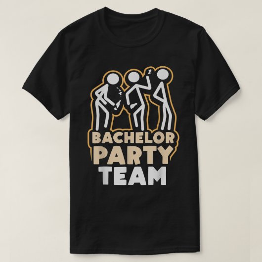 新郎の独身最後のチーム 新婦 Tシャツ (デザイン正面)