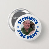 新郎の独身最後の写真 ボタン バッジ (正面&裏面)