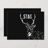 新郎の独身最後の夜のパーティー ポストカード招待状 インビテーションポストカード (正面/裏面)