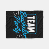 新郎の独身最後の夜の仲間たち フリースブランケット (正面(横))