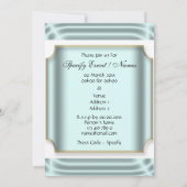 新郎の独身最後の夜 フォーマルタキシード 招待状 (裏面)