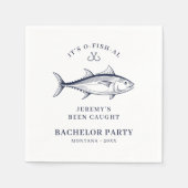 新郎の独身最後の釣り旅行 スタンダードカクテルナプキン (正面)