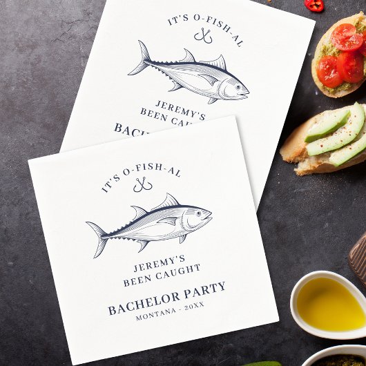 新郎の独身最後の釣り旅行 スタンダードカクテルナプキン