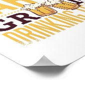 新郎の独身最後の飲み会  ウェディングユーモア ポスター (角)