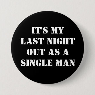 新郎の独身男性になるピンバッジ 缶バッジ