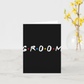 新郎の男性の結婚式の日バチュラーパーティ カード (黄色い花)