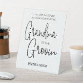 新郎の祖母のメモリアル予約結婚椅子 台座サイン (インサイチュ)