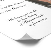 新郎の祖父の写真記念席 ウェディング ポスター (角)