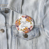 新郎の秋の優雅の祖母 缶バッジ (インサイチュ)