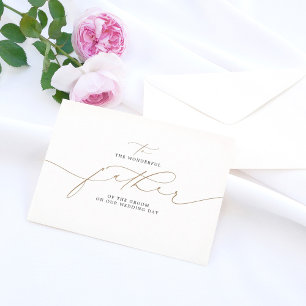 新郎の結婚式の日の素晴らしい父親に