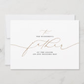 新郎の結婚式の日の素晴らしい父親に (正面)