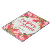 新郎の結婚式の白人及び緑のレースの母 ノートブック (左側)