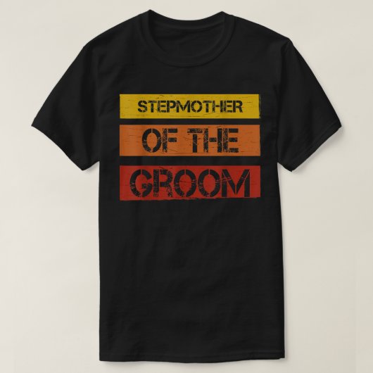 新郎の結婚式の継母おもしろい皮肉なプン Tシャツ (デザイン正面)
