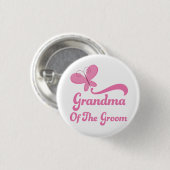 新郎の結婚披露宴の祖母 缶バッジ (正面&裏面)