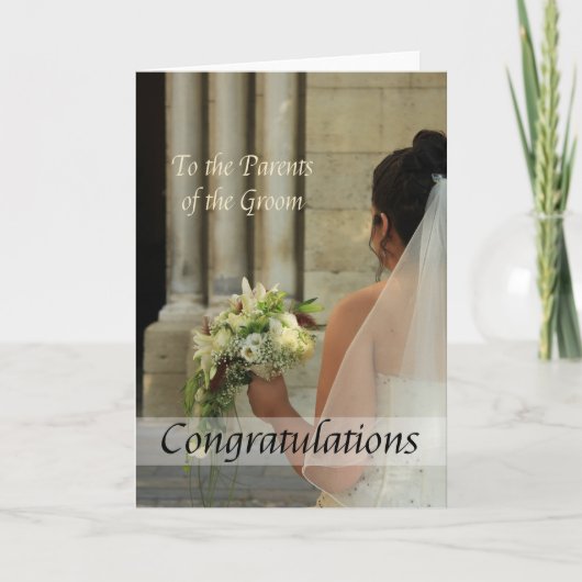 新郎の結婚父母 カード (正面)