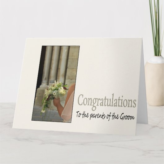 新郎の結婚父母 カード (正面)