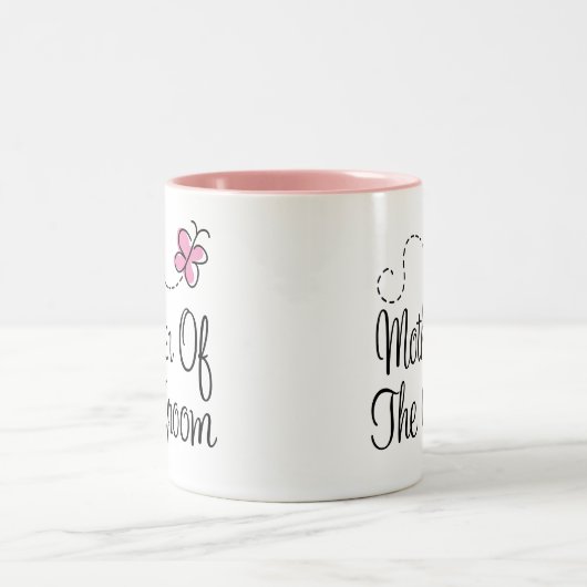 新郎の結婚祝いのマグの母 ツートーンマグカップ (中央)