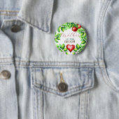 新郎の緑の母ブライダルシャワー 缶バッジ (インサイチュ)