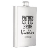 新郎の美しい父のタイポグラフィモノグラム フラスク (右)