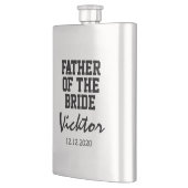 新郎の美しい父のタイポグラフィモノグラム フラスク (左)