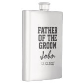 新郎の美しい父のタイポグラフィモノグラム フラスク (右)